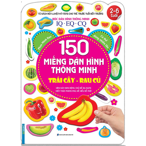 150 miếng dán hình thông minh - trái cây, rau củ (tái bản)