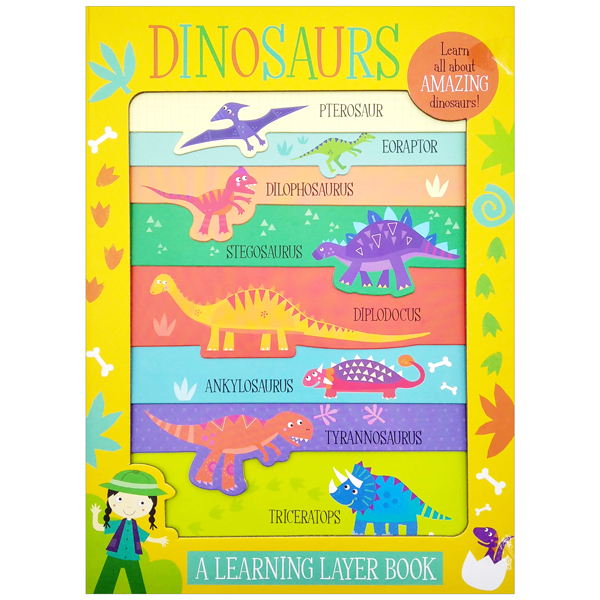 a learning layer book: dinosaur