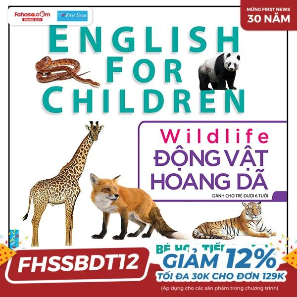 bé học tiếng anh qua hình ảnh - english for children - động vật hoang dã - wildlife