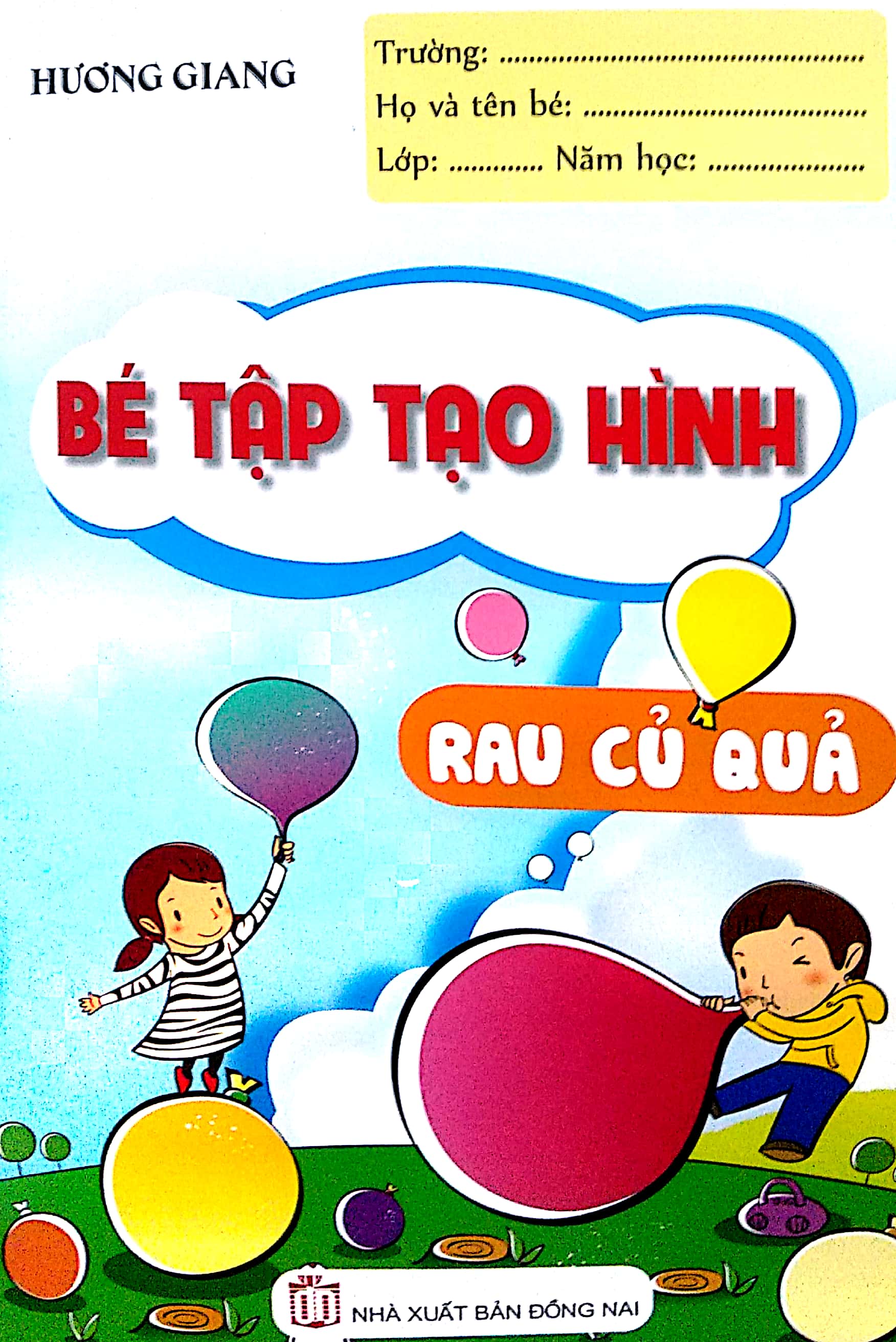 bé tập tạo hình rau củ quả