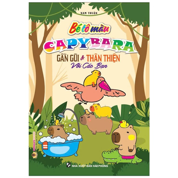 bé tô màu capybara gần gũi và thân thiện với các bạn