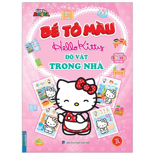 bé tô màu hello kitty - đồ vật trong nhà