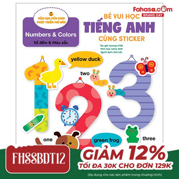 bé vui học tiếng anh cùng sticker - numbers and colors - số đếm và màu sắc