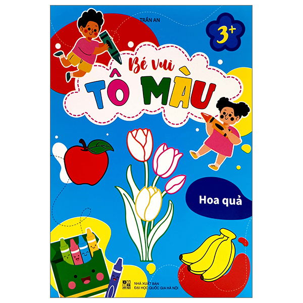 bé vui tô màu - hoa quả