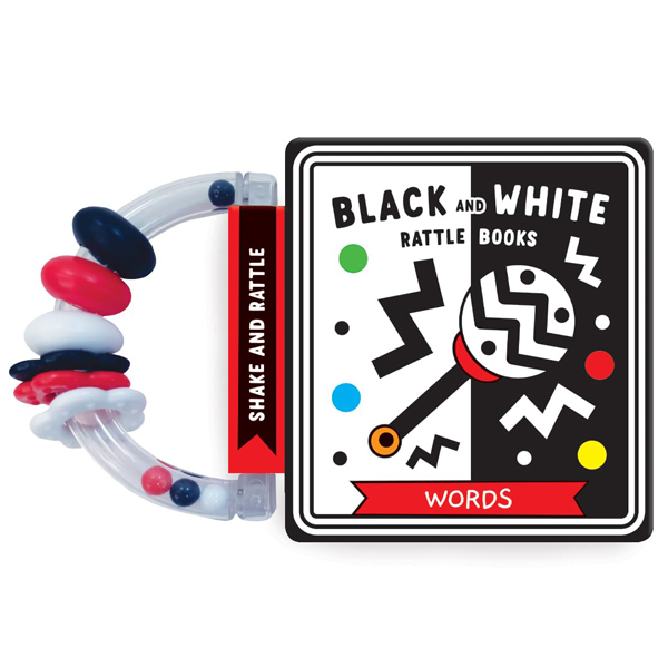 black and white buggy book - words