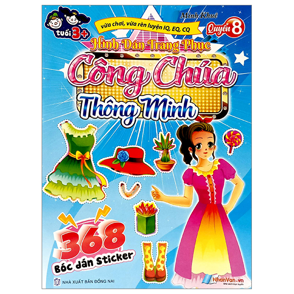 bộ 368 bóc dán sticker - hình dán trang phục công chúa - quyển 8 - thông minh