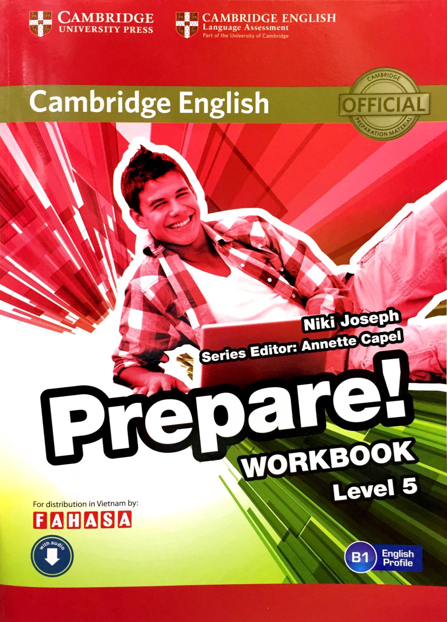 bộ cambridge english prepare! level 5 workbook with audio - fahasa reprint