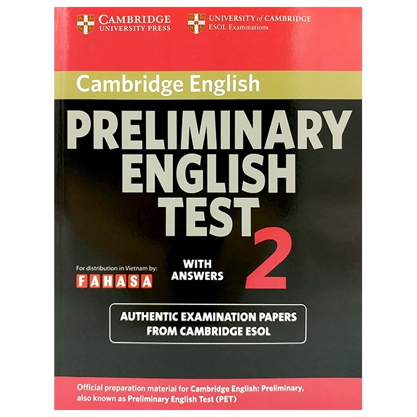 bộ cambridge preliminary english test 2 student's book with answers fahasa reprint edition