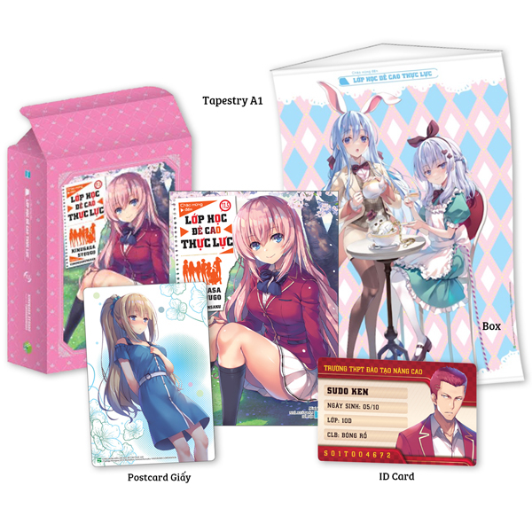 Bo
Chao Mung Den Lop Hoc De Cao Thuc Luc - Tap 11.5 - Ban Gioi Han - Tang Kem Box + ID Card Nhua + Postcard Giay + Tapestry A1
