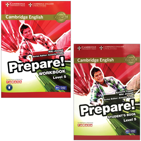 bộ combo cambridge english prepare! level 5: student's book + workbook