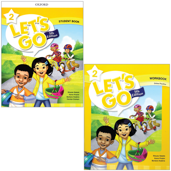 bộ combo let's go level 2: student book + workbook with online practice - 5th edition (bộ 2 cuốn)