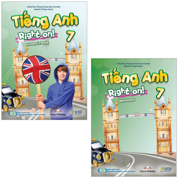 bộ combo sách tiếng anh 7 right on - student's book + workbook (bộ 2 cuốn)