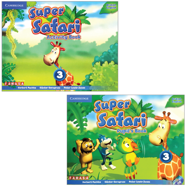 bộ combo super safari level 3: pupil's book with dvd-rom + activity book