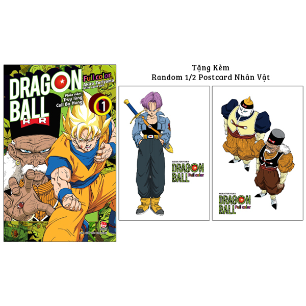 bộ dragon ball full color - phần năm - truy lùng cell bọ hung - tập 1 - tặng kèm ngẫu nhiên 1 trong 2 mẫu postcard nhân vật