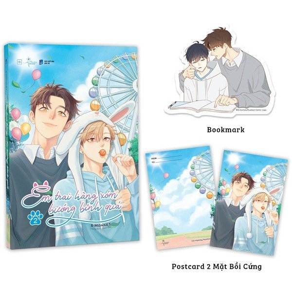 bộ em trai hàng xóm bướng bỉnh quá - tập 2 - tặng kèm bookmark bế + postcard bồi