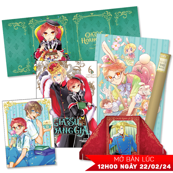 bộ gia sư hoàng gia - tập 6 - bản sưu tầm - tặng kèm bìa hai mặt + khung tranh hoàng gia + chibi clear file + poster