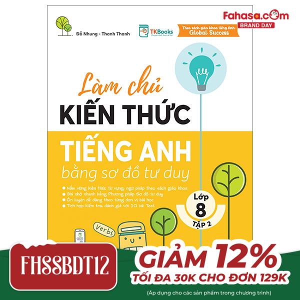 bộ làm chủ kiến thức tiếng anh bằng sơ đồ tư duy lớp 8 - tập 2