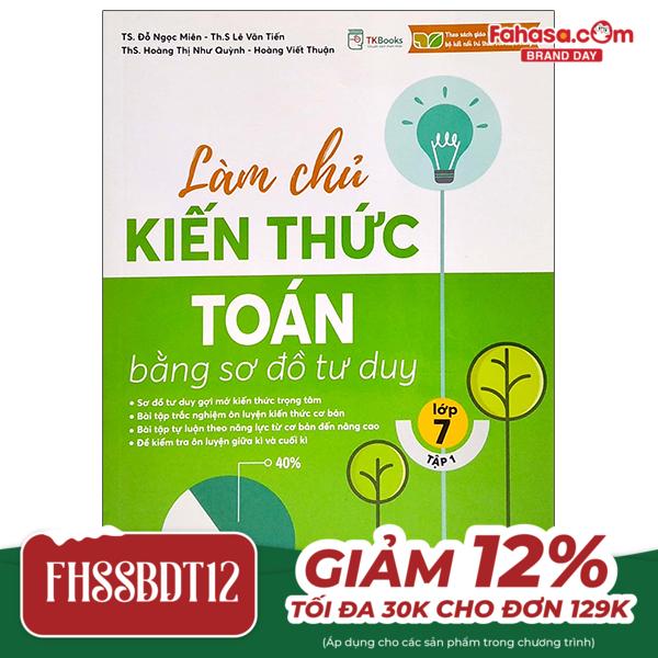 bộ làm chủ kiến thức toán bằng sơ đồ tư duy lớp 7 - tập 1