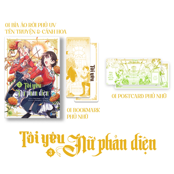 Bo
						
										
										[Manga] Toi Yeu Nu Phan Dien - Tap 3 - Tang Kem Bia Ao Roi Phu UV + Bookmark Phu Nhu + Postcard Phu Nhu