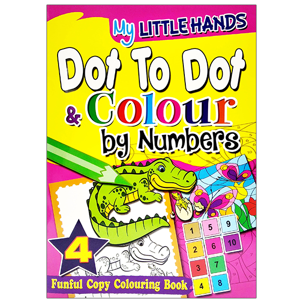 bộ my little hands: dot to dot & colour by numbers book 4