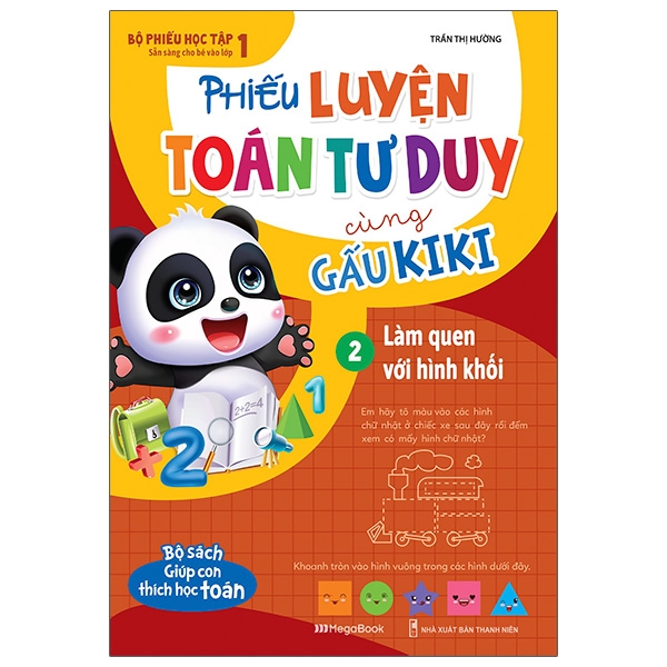 bộ phiếu luyện toán tư duy cùng gấu kiki 2: làm quen với hình khối