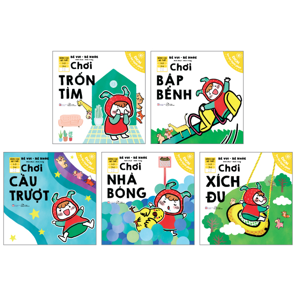 bộ sách ehon em bé hạnh phúc - bé vui-bé khỏe - giờ chơi của bé (từ 1-6 tuổi) (bộ 5 cuốn)