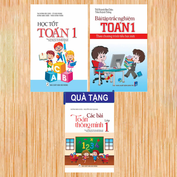 Bo Sach Hoc Tot Toan 1 + Bai Tap Trac Nghiem Toan 1 (Bo 2 Cuon) - Tang Kem Sach Cac Bai Toan Thong Minh Lop 1