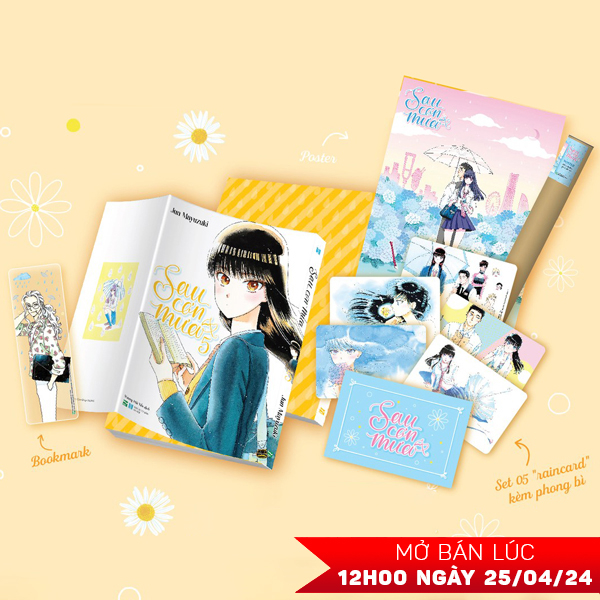 bộ sau cơn mưa - tập 5 - bản sưu tầm - tặng kèm bookmark nhựa + set 5 card kèm phong bì + poster