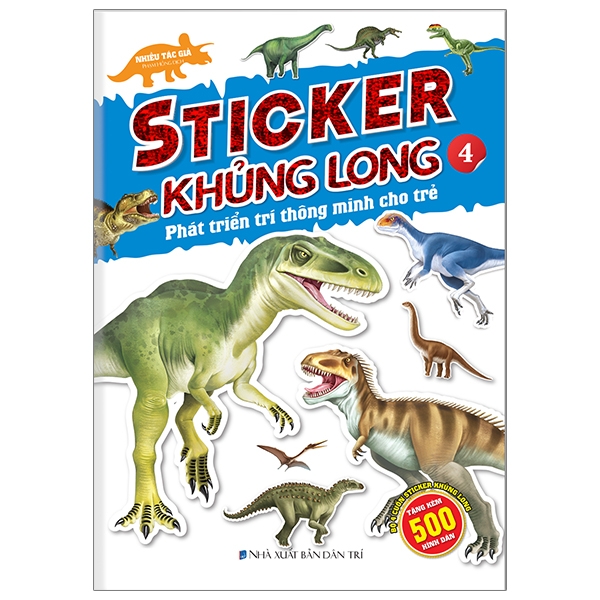 bộ sticker khủng long - phát triển trí thông minh cho trẻ - tập 4 (tái bản 2024)