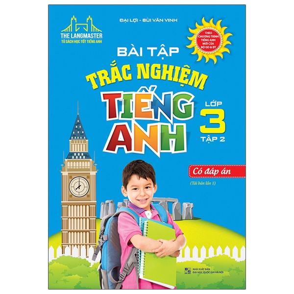 bộ the langmaster - bài tập trắc nghiệm tiếng anh lớp 3 - tập 2 - có đáp án (tái bản 2020)