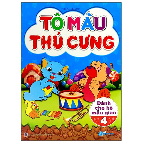 bộ tô màu thú cưng - tập 4 (dành cho bé mẫu giáo)