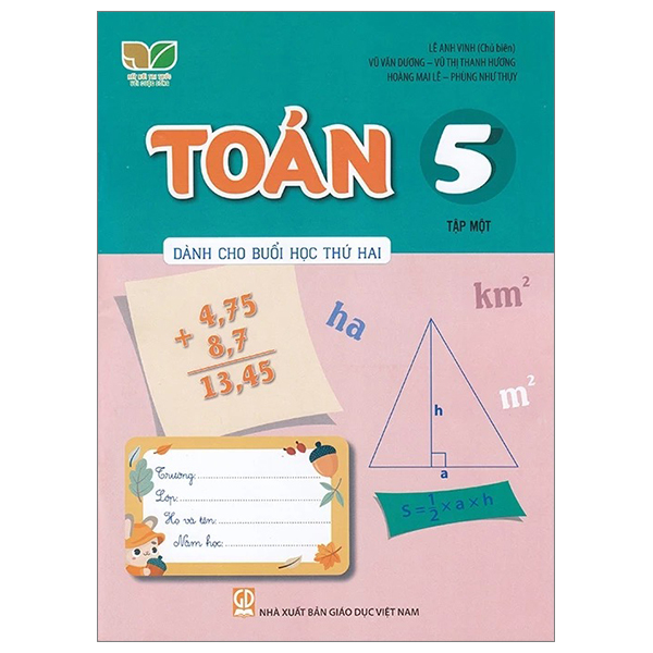 Bo
						
										
										Toan 5 - Tap 1 (Ket Noi) (Danh Cho Buoi Hoc Thu Hai)