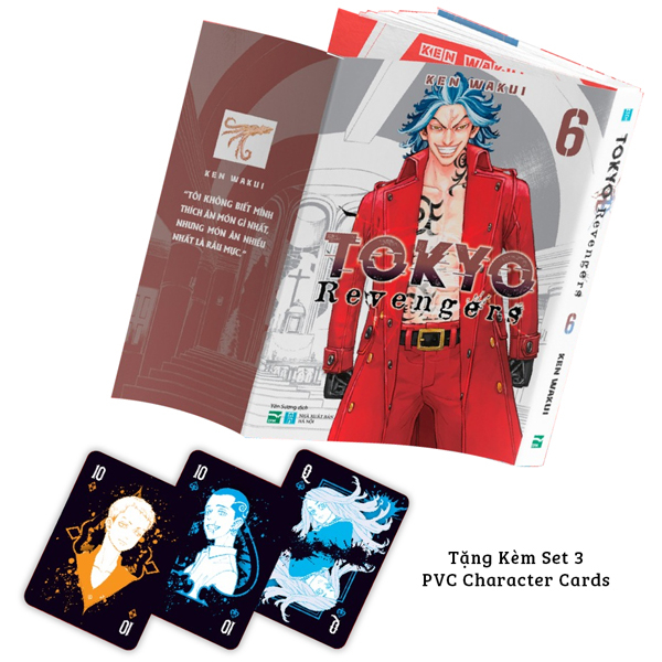 bộ tokyo revengers - tập 6 - bản đặc biệt - tặng kèm set 3 pvc character cards