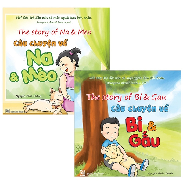 bộ truyện trang song ngữ - bi & gấu + na & méo (bộ 2 cuốn)