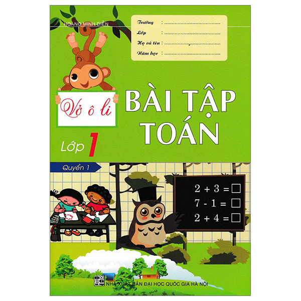 bộ vở ô li bài tập toán 1 - quyển 1