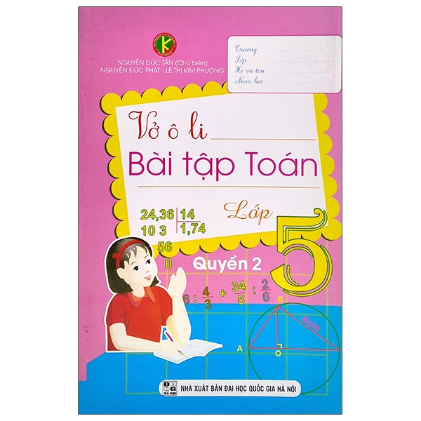 bộ vở ô li bài tập toán 5 - quyển 2 (2019)