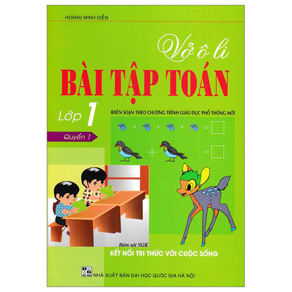 bộ vở ô li bài tập toán lớp 1 - quyển 1 (bám sát sgk kết nối tri thức với cuộc sống)