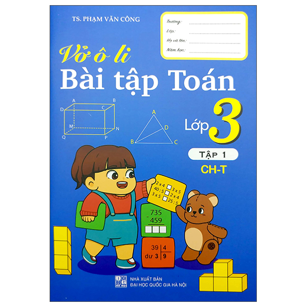 bộ vở ô li bài tập toán lớp 3 - tập 1