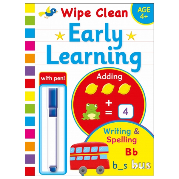 bộ wipe clean bind up 4+ - early learning (with pen)