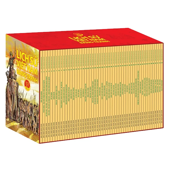 boxset lịch sử việt nam bằng tranh trọn bộ (bộ hộp 53 cuốn)