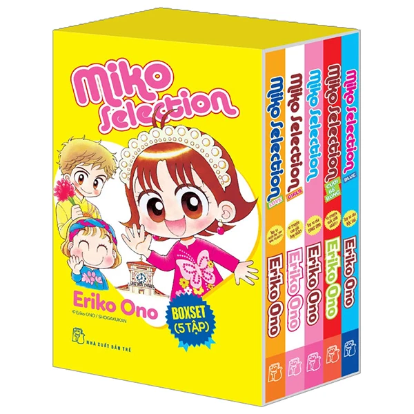 boxset nhóc miko! cô bé nhí nhảnh - miko selection (bộ 5 tập) - tặng kèm postcard