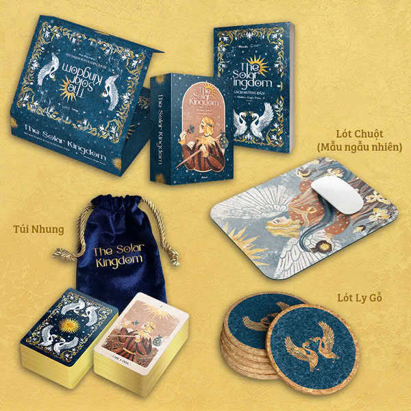 Boxset The Solar Kingdom Viet Hoa (Bo Bai + Sach Huong Dan) - Ban Dac Biet - Tang Kem Random Mau Lot Chuot + Lot Ly Go Ep + Tui Nhung Mem Cao Cap