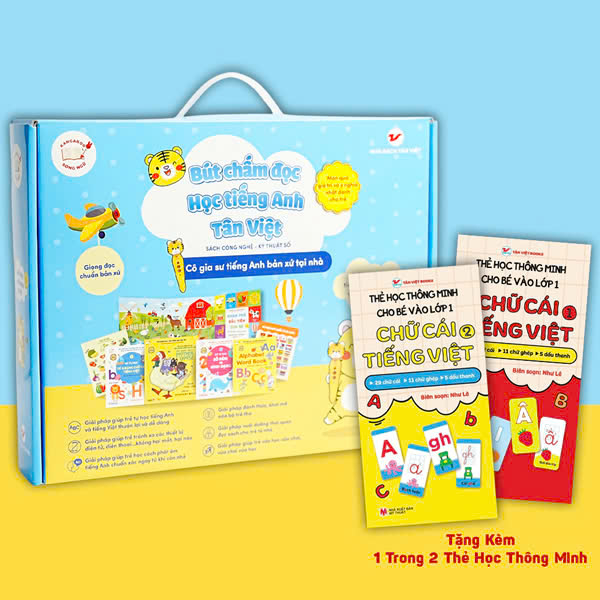 Bút Chấm Đọc-Học Tiếng Anh Tân Việt - Cô Gia Sư Tiếng Anh Bản Xứ Tại Nhà - Phiên Bản Ngỗng Mẹ (Dành Cho Trẻ Từ 0 Đến 6 Tuổi) - Tặng Kèm Thẻ Học Thông Minh Ngẫu Nhiên