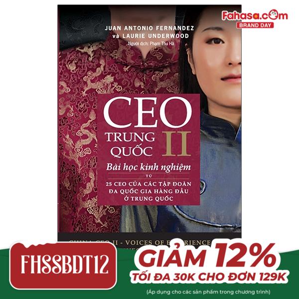 ceo trung quốc ii - bài học kinh nghiệm từ 25 ceo của các tập đoàn đa quốc gia hàng đầu ở trung quốc