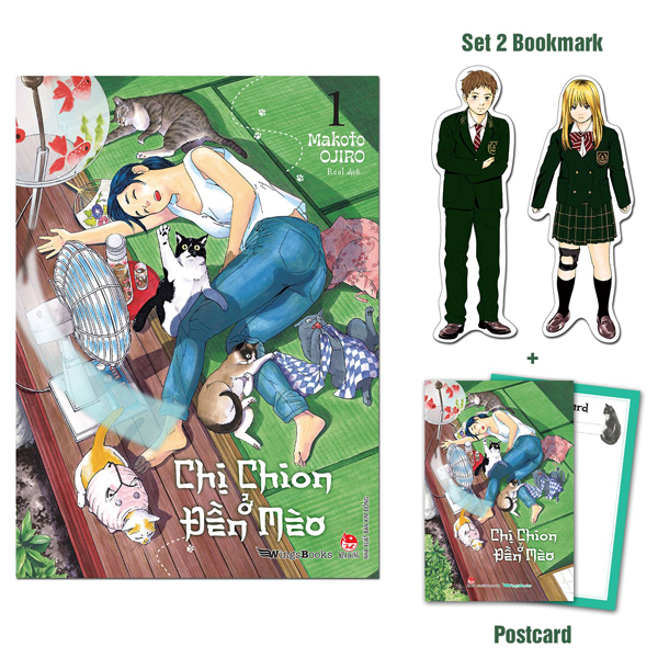 chị chion ở đền mèo - tập 1 - tặng kèm 2 bookmark + 1 postcard