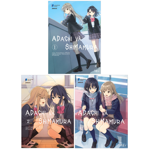 combo manga - adachi và shimamura: tập 1 - 3 (bộ 3 tập) - tặng kèm 3 bookmark + 3 twist & pop card + 3 poster a3