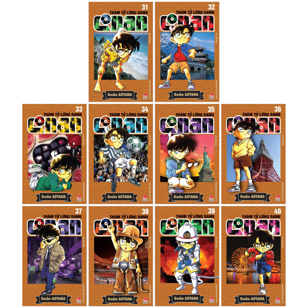 combo manga - thám tử lừng danh conan: tập 31 - 40 (bộ 10 tập)