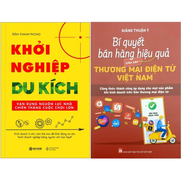 combo sách bí quyết bán hàng hiệu quả trên sàn thương mại điện tử việt nam + khởi nghiệp du kích - kinh doanh ít vốn - vận dụng nguồn lực nhỏ chiến thắng cuộc chơi lớn (bộ 2 cuốn)