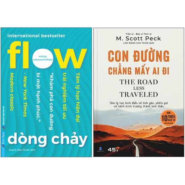 combo sách con đường chẳng mấy ai đi + flow - dòng chảy (bộ 2 cuốn)