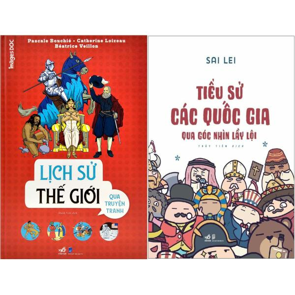 combo sách lịch sử thế giới qua truyện tranh + tiểu sử các quốc gia qua góc nhìn lầy lội (bộ 2 cuốn)